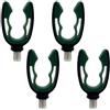 Spelonify Supporto per canna da pesca alla carpa, 4 pezzi, in silicone, a forma di U, con filettatura da 3/8, per baccelli, treppiedi, banca, mare, lago, acqua dolce, attrezzatura da pesca, nero e verde