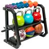 Generico Solo Supporto For Manubri A 3 Livelli, Espositore For Attrezzature For Il Fitness Con Kettlebell, Capacità Di Carico 1100 Libbre Può Contenere 8-16, For Ufficio Palestra Casa