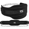 RS SPORT Cintura Zavorra per Dip e Trazioni, Sollevamento Pesi, Neoprene, Supporto Lombare con Catena, Calisthenics, Crossfit, Palestra, Fitness, Gym, Allenamento Powerlifting, Uomo Donna