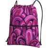 Generic Sportiva Sacche Retro Crayon Scribbles Neon Colors Borsa con Coulisse Pieghevole Sacche Zaino Durevole per Sport Scuola