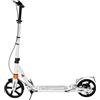DIFU Monopattino professionale pieghevole City Scooter per adulti con freno a mano, massimo 120 kg, con freno, regolabile in altezza (bianco)