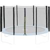 Terena Rete per Trampolino 244 cm Ø - Rete di Sicurezza Esterna per 6 Pali - Altezza 160 cm - UV Resistente & Anti-Strappi - Rete di Ricambio di Alta Qualità