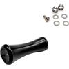 ZUZZEE Manopola di ricambio per Daiwa per STEEZ Ryoga per ZILLION per mulinelli Nasci, in lega di alluminio lavorata a CNC con motivo antiscivolo per attrezzatura da baitcasting (1 set nero)