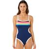 RIP CURL 2026 Costume da Bagno da Donna Surf Stripe Cheeky One Piece 0VVWSW - Dark Navy