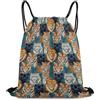 Generic Tiger Leopard Leopard Lion Tasche Coulisse Zaini Sportivi Unisex Pieghevole per Shopping Vacanze Yoga Borsa con Cordoncino 36X42Cm