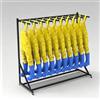 Labasuan Organizzatore per pontile con ruote girevoli, porta giubbotti di salvataggio resistente, scaffale per attrezzature da piscina, organizer multifunzione per piscina con appendiabiti