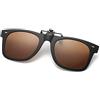 Flydo Occhiali da Sole Polarizzati Clip-on,con a Prova di Vento Specchio Lens,Unisex,per Sciare Bicicletta da Pesca in Esecuzione Guida Golf