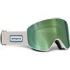 SIROKO - Maschera da Sci e Snowboard OTG con Lente Zeiss GX Ultimate Engadin Bianco/Beige