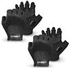 UTEBIT 2 Paia di Guanti Palestra Uomo, Guanti da Palestra Ciclismo Pesi Fitness con Supporto Polso e Protezione del Palmo per Bici Estivi, Bodybuilding, Forza Allenamento, Calisthenics