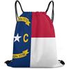 Generic North Carolina State Flag Borsa Sportiva Borse Regolabile Stringa per Vita Quotidiana Donna Yoga Borsa Coulisse 36X42Cm