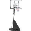 COSTWAY Canestro Basket da Esterno, Canestro da Basket Professionale con Altezza Regolabile 245-305 cm, Portatile con Ruote, Base Riempibile, Sistema di Ritorno e Tabellone Infrangibile