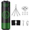 NZQXJXZ Sacco da boxe appeso, non riempito sacco da boxe, sacco pesante in pelle microfibra per allenamento Kickboxing Fitness MMA Grappling Muay Thai Karate