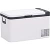 QUAHEAS Borsa frigo con maniglia, colore nero e bianco, capacità 25 l, in PP e PE, contenitore isolante elettrico con compressore e display LED, ideale per mantenere freschi cibi e bevande per