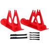 LXWalibrex Children's Balanced Car Skis, Snowboard Sledge for Kids Bike Conversion, Durable Plastic Ski Boards with Heavy - Duty Straps, Dual - Purpose Winter Sports Training Equipment for (Rossa)