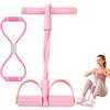 ARHZ 1 fascia di resistenza per pedali con manico e macchina per estensione della schiena, rosa, 6 tubi, per allenamento a casa, fascia di resistenza fitness con pedali per addominali, gambe, pilates
