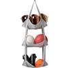 TABSIRAH Supporto per pallacanestro - 3 ripiani sopra la porta organizer per pallone, attrezzatura sportiva verticale, per pallavolo, pallacanestro, calcio, calcio, palestra, garage, scuola casa