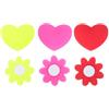 KOMBIUDA 6 Pezzi Portastringhe per Racket da Tennis con Design Fiore e Cuore Ammortizzatori per Racket in Silicone Antiscivolo Multicolore per Allenamento e Gioco