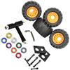 MUXZSIZ Set di ruote per skateboard versatile con cuscinetti e riser pad bilanciati per tutti i rider. Possono piegarsi di 360 gradi senza danni. Ampia gamma