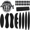 Cleminsta Imbottitura per caschi da Bicicletta, Casco della Bici Imbottitur, Cuscinetti in Schiuma per Casco da Bici, Caschi da Ciclismo e Accessori Cuscinetti per Casco in Spugna Uso Sostitutivo (Nero)