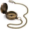 Xiansini Bussola vintage con catena da 37 cm, bussola tascabile, diametro 5 cm, in lega di zinco, bussola per attività all'aperto, escursionismo, campeggio, navigazione, regalo decorativo per viaggiatori