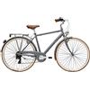 Cicli Adriatica Bazam - Bicicletta City Bike Uomo 28 Retrò Man Vintage, Cambio a 6 Velocità, Telaio in Alluminio, Taglia 50, Grigio Opaco