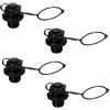CHILDWEET Kit 4 Valvole Aria Boston in PVC Nere per Barche Gonfiabili e Gommoni, Facile da Montare, Accessori per Kayak e Zattera