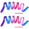 Xiansini Set di 2 fasce da danza, fasce da ginnastica con asta, colore arcobaleno, per ginnastica ritmica, ideale per ragazze per il compleanno dei bambini o Natale, per la scuola e la casa