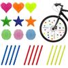 APKOL 120 Pezzi Perle per Spoke Bici, Decorazione Bici Bambini, Accessori Bici Ragazze e Ragazzi, Clip a Colori Spoke Ruota, Decorazione Ruota