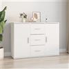 Generico Credenza Bianca 91x29,5x65 cm in Legno Multistrato,Buffet e credenze