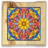 SICILIA BEDDA CAPACI Poggia Pentola in Legno con Piastrella in Ceramica - L 14 x 14 cm ca. (1Unità) Due opzioni Decoro - Decoro 2