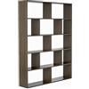 Brigros WeHome - Libreria moderna in legno per ufficio soggiorno 160x124x24 cm (Noce)