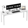HOMCOM Scrivania, scrivania per computer, 180 cm, con ampio piano per 2 persone, telaio in acciaio, tavolo per computer per lavoro a casa o studio, bianco