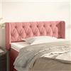 IBUQDDV Testiere Letto Matrimoniale Testiera Letto Matrimoniale Testata Letto Matrimoniale Spalliera Letto Matrimoniale Testiera ad Orecchio Rosa 103x16x78/88 cm in Velluto per Dormitorio Salone Soggiorno