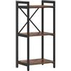 vidaXL Libreria Rovere fumé 40 x 30 x 85 cm Legno Multistrato, Mensola Industriale Moderna, unità Robusta, Organizzatore a Strati, per Ufficio e Soggiorno