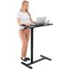 Tatkraft Bliss Tavolo per Laptop Regolabile in Altezza con Ruote, Regolazione Pneumatica Dell'altezza Facile e Comodo da Usare 74-115 cm, Tavolo per Notebook con Rotelle per Casa Ufficio