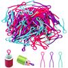 Eterspr 100 Pezzi Porta Filo Bobina Clip, Morsetti per Clip della Bobina, Colorato Plastica Macchine Cucire Bobina Accessori, per Attaccare il filo della Bobina in Modo Che Non Cada (3 Colori Misti)
