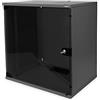 DIGITUS Armadio di rete - Rack 19 pollici 12 U - non montato - montaggio a parete - profondità 400 mm - Capacità di carico 60 kg - porta in vetro - serie SOHO - nero