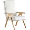 ESSEGI Poltrona legno FIAMMETTA ESSEGI Relax reclinabile fusto NATURALE tessuto Bianco Perla Sfoderabile