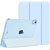 MoKo Cover Custodia iPad (A16) 11a Generazione 2025 /iPad 10a Generazione 2022, Cover Custodia Protettiva per Supporto Ultrasottile con Copertura Posteriore Traslucida in PC Rigido, Cielo Blu