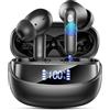 Nerunsa Nuovo Cuffie Bluetooth 5.4, Auricolari Bluetooth Stereo HiFi Con 4 ENC Microfoni Anti-Rumore, Durata 50 Ore Cuffiette In Ear, Impermeabili IP7 Cuffie Senza Fili, Cuffiette Touch Control, LED-Display