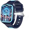 Yxtel Smartwatch per Bambini 4G, Orologio Intelligente 1.75" con Torcia LED, GPS Posizionamento, Videochiamate HD, Sveglia, Modalità Gioco, Contapassi, Messaggistica Vocale, Blu