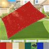 AMXFS Tenda da sole con anello a D con effetto ombreggiante al 95%,in tessuto Oxford,180 g/㎡,3m x 4m impermeabile,protezione dai raggi UV,per campeggio,balcone,piscina,tettoia-Rosso