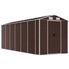 vidaXL Casetta da Giardino Marrone 191x555x198 cm in Acciaio zincato