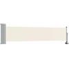 vidaXL Tenda da Sole Laterale Retrattile per Patio Privacy Automatica Schermo Parasole Frangivento 60x300cm in Tessuto PU Crema Telaio in Ferro