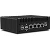 CWWK Mini PC N150 (Upgraded N100) Firewall Appliance, OPNsense Mini Computer with 4 Port i226-V 2.5GbE LAN, F4 Fanless Micro PC DDR5 16GB RAM 128GB SSD, PCIe3.0 x4, 2-Display, TF