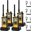 Retevis RB648 Pro Walkie Talkie a Lunga Distanza, IP67 Impermeabile, 2800mAh, Chiamata di Gruppo, Audio Intelligente, Radio Bidirezionale Robusta Professionale per Cantiere(Giallo, 4 Pezzi)