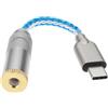 The Lord of the Tools 1 cavo adattatore audio DAC bilanciato da USB tipo C a 4,4 mm, 32 bit, 384 kHz, 5N, cavo ausiliario argento in cristallo unico per telefono, laptop e dispositivi