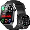 Jugeman Smartwatch Uomo,1,43 HD Orologio Smartwatch Uomocon Chiamata Bluetooth,Militari Smart Watch Tracker 160+ Modalità Sportive,Tantalio nero