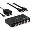 Portta Convertitore da componente a HDMI con cavo HDMI, adattatore RGB a HDMI, convertitore video da 5 RCA YPbPr a HDMI, supporto 1080p 60Hz per PS2 PS3 Xbox 360
