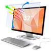 Qoosea 32 Pollici Protezione dello Schermo per Monitor di Computer Che Blocca la Luce Blu Protezione UV Antiriflesso Universale 730x440mm per Il Lavoro e Il Gioco Prolungati(32 16:9)